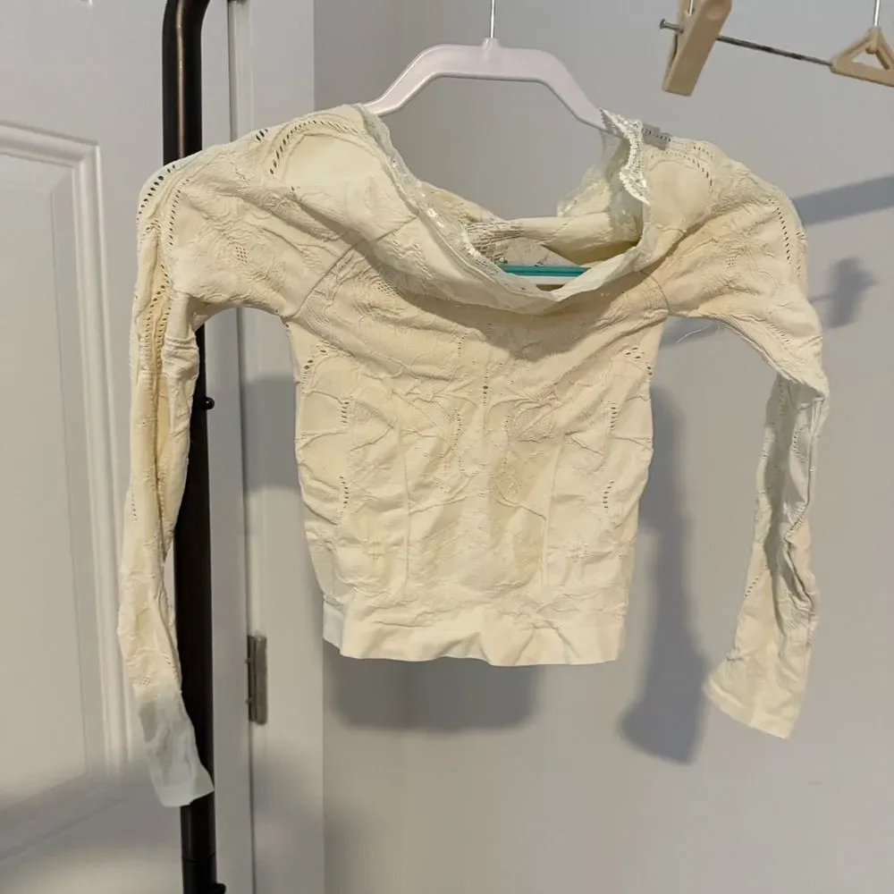 NWT Free People Flirty Flutters Long Sleeve